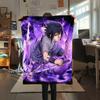 Sasuke Naruto pattern Flannel Blanket, High quality Comfortable for All Seasons, Home Decor, Warmth and Comfort, Perfect for Gifts.