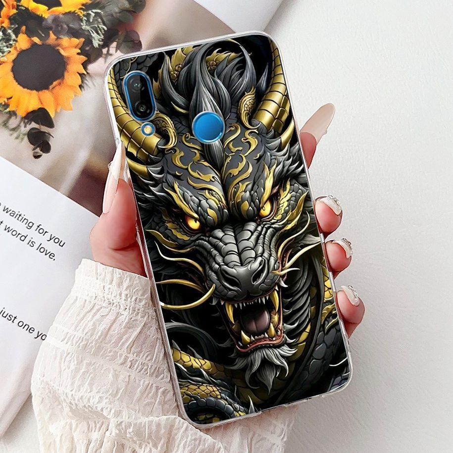 For Cover Huawei P20 Lite Phone Case ANE-LX1 ANE-LX2 ANE-LX3 Transparent Funda Cool Cartoon Cover On Huawei P20Lite Nova 3e Capa