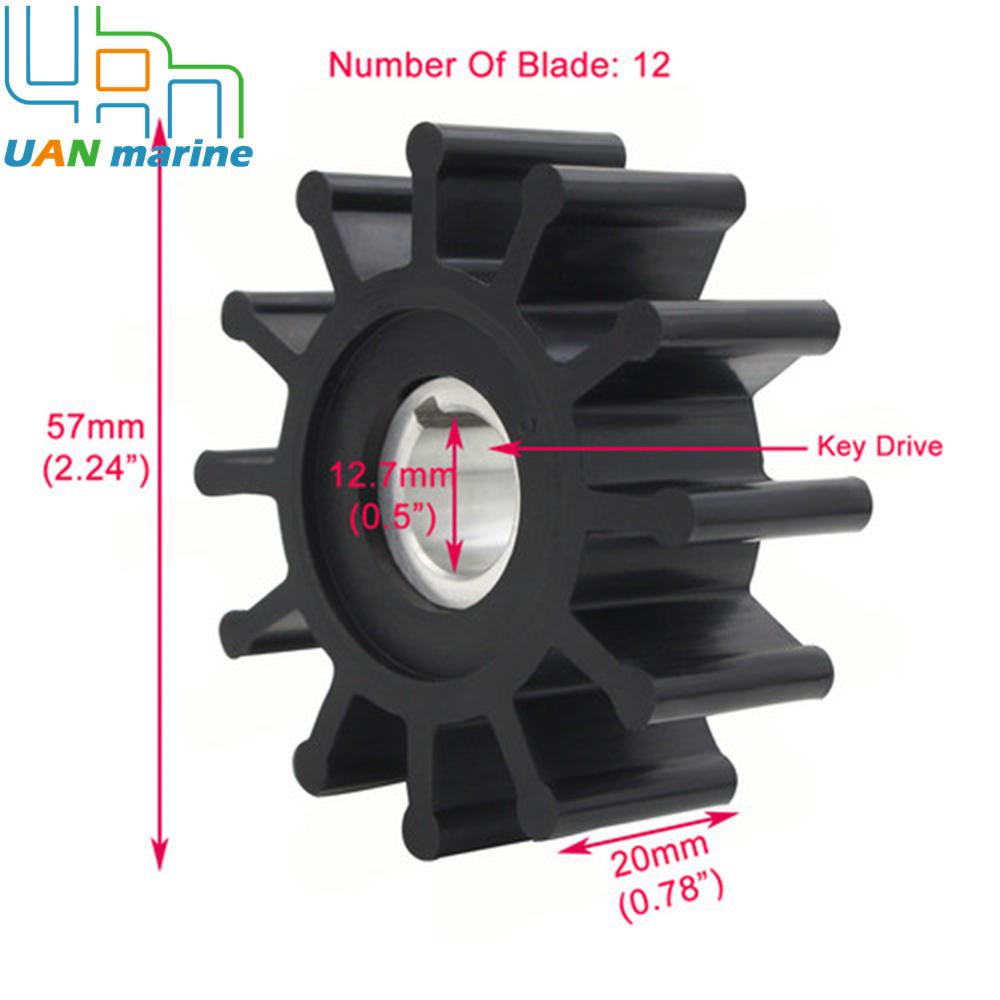 10077K Inboard Marine Flexible Water Pump Impeller Kit For Sherwood 10077K-SHW Onan 0132-0375 0132-0498 CEF 500166  JMP 7110-01