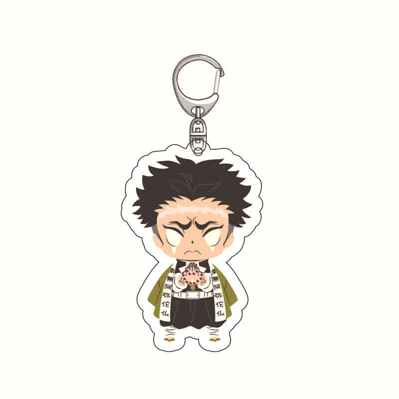 Anime Demon Slayer Acrylic Keychain Series Ingenious Pendant Tanjiro Kamado Nezuko Zenitsu Agatsuma Accessories Present for Fans