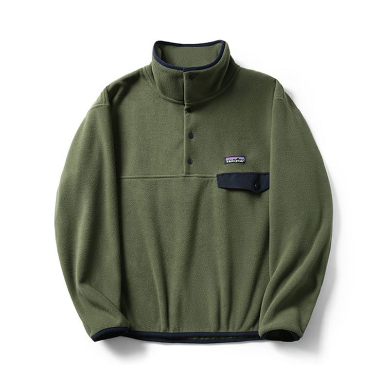 Outdoor Sports Warm Double-Sided Fleece Stand-Up Collar Fleece Jacket Men s Autumn and Winter Style Fleece Sweatshirt Export Men s Jacket Army Green M