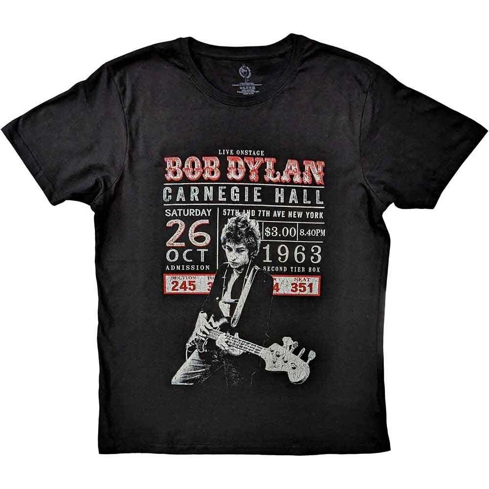 Bob Dylan Unisex T-Shirt: Carnegie Hall 63 (Large) XL
