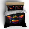 Colorful Rainbow Bee Design Bedding Duvet Cover Set  (1*Duvet Cover 2*Pillowcases, Without Duvet Insert)