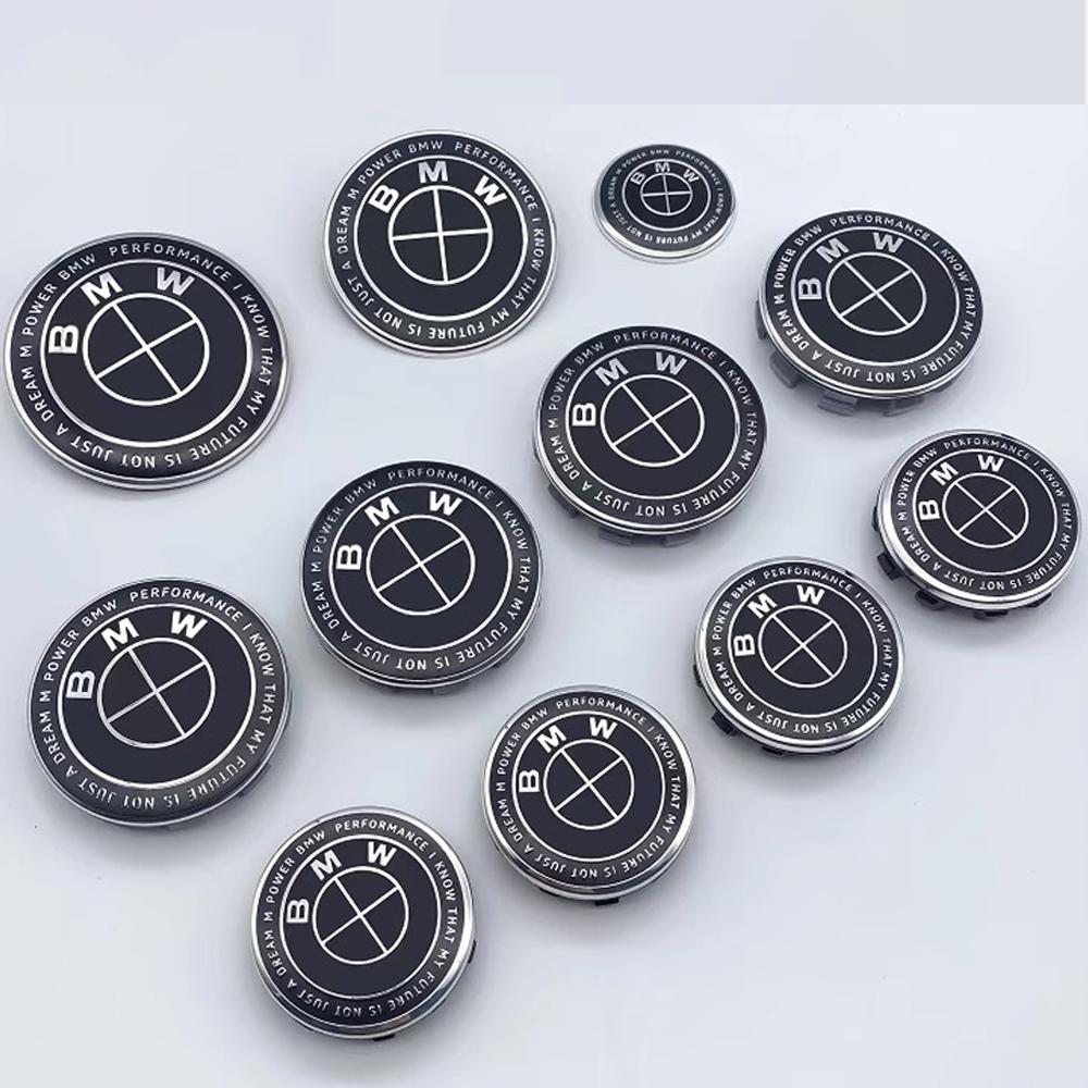 7-piece car exterior set Emblem Set Car Hood Trunk Wheel Steering Badge For BMW E46 E90 F10 F30 G20 X5 45mm/68mm/74mm/82mm Blue MA6
