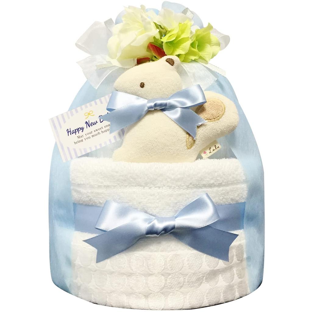 KanonBabys Diaper Cake for Baby Shower 2 S 6001 Boys, Imabari, Organic, Gift, Tier, Size,