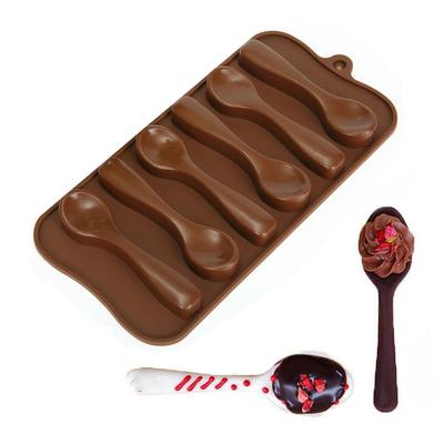 1PCS Silicone Spoon Baking Mold Chocolate Biscuit Candy Jelly DIY Mold Baking Tool Non-stick DIY Fondant Cake Decorating Tools