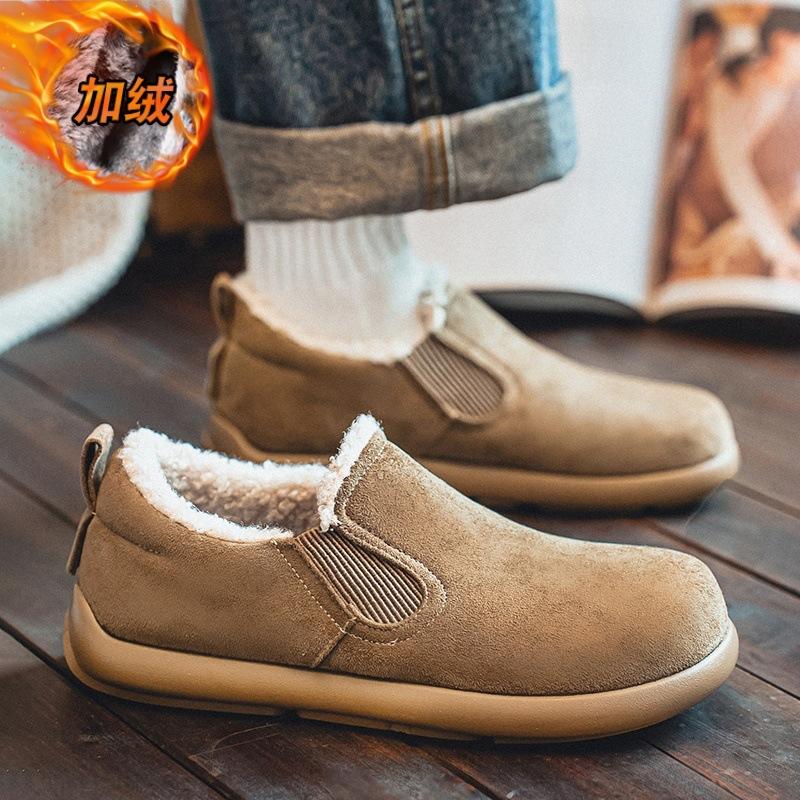 Shoes winter new outdoor light and comfortable foot-fitting lazy shoes fleece thickened soft-soled casual shoes