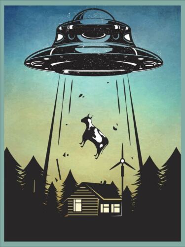 

Alien Abduction Vintage Retro Metal SignAluminum 20x30cm（7.8x11.8inch）