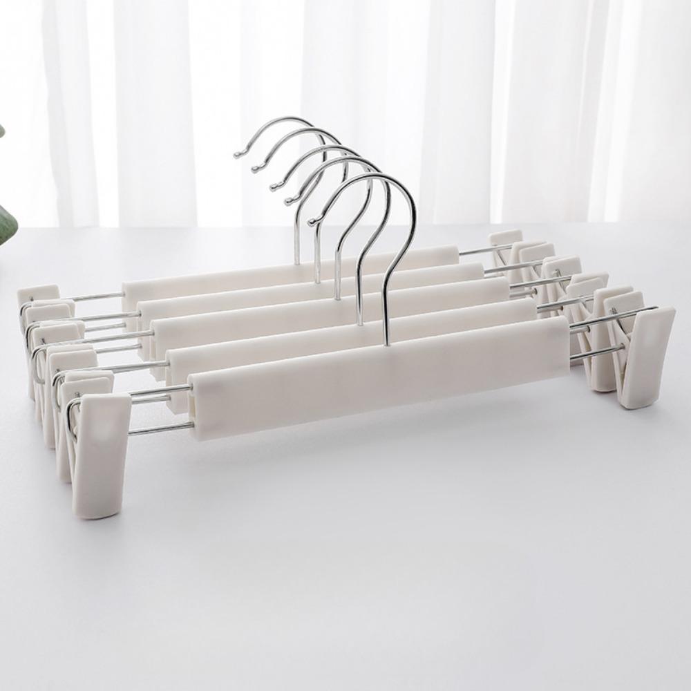 Hosenbügel mit Clips, Rockbügel, 360° drehbare Haken, platzsparende Kleiderbügel für Hosen, Röcke, Kleidung, Jeans