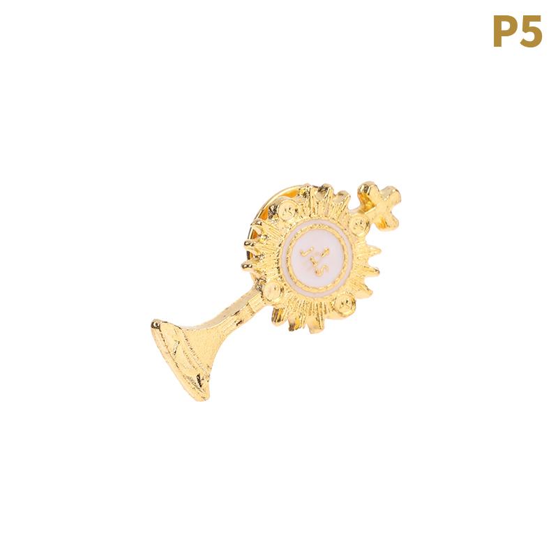 

1 шт. католический христианский Иерусалимский крест брошь значок религиозные украшения Halo подарки 2.6*1.2cm золотой