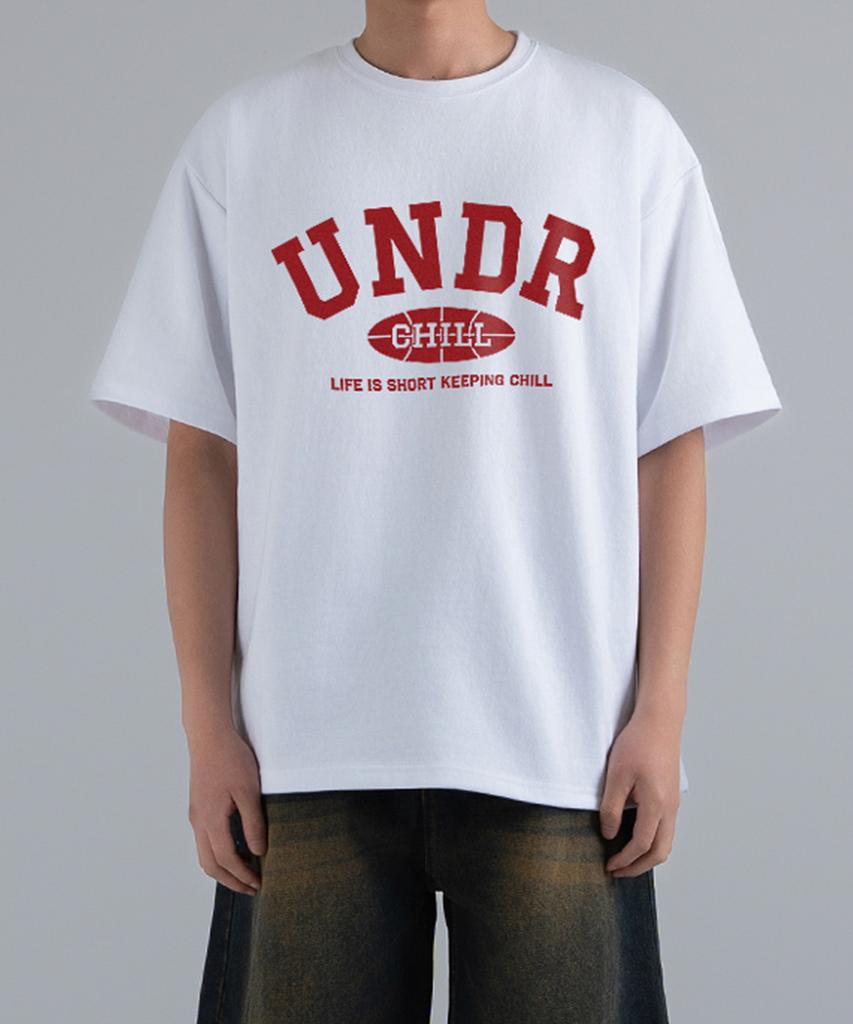 UNDEROFF [2Pack] Oversized Crewneck Arch Logo Short Sleeve 3-Piece Set