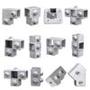 Square Pipe Fixed Joint Storage Rack Connector Aluminum Alloy Joint Fittings Connection Fastener Easy To Install