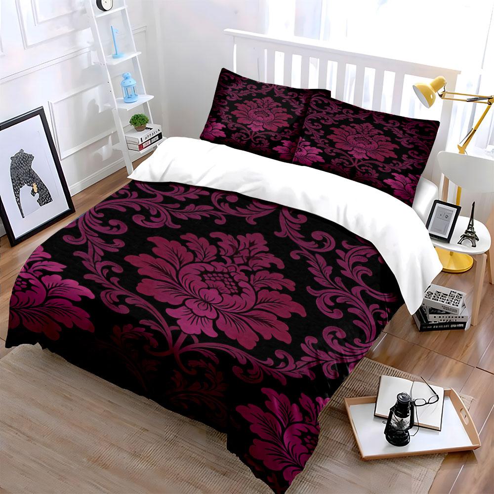Floral Damask Pattern. Bedding Sets Duvet Cover Sets Duvet Covers Pillowcases(1 * Duvet Cover 2 * Pillowcases Without Duvet Insert)