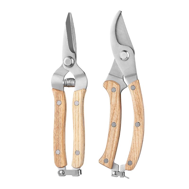 Holzmaserung Griff Gartenschere Blumenschere Zweigschere Obstschere Multifunktionale Ellbogenschere Gartenwerkzeuge