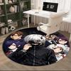 Tokyo Ghoul Masked Mystery Round Rug for Livingroom,Bedroom, Palyroom, Chair Rug, Area Rug, Circle Carpet, Fan Christmas Gift