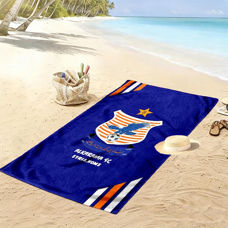 Alkarama SC Print Beach Towel, Large Soft Quick Dry Towel for Beach Camping Swimming