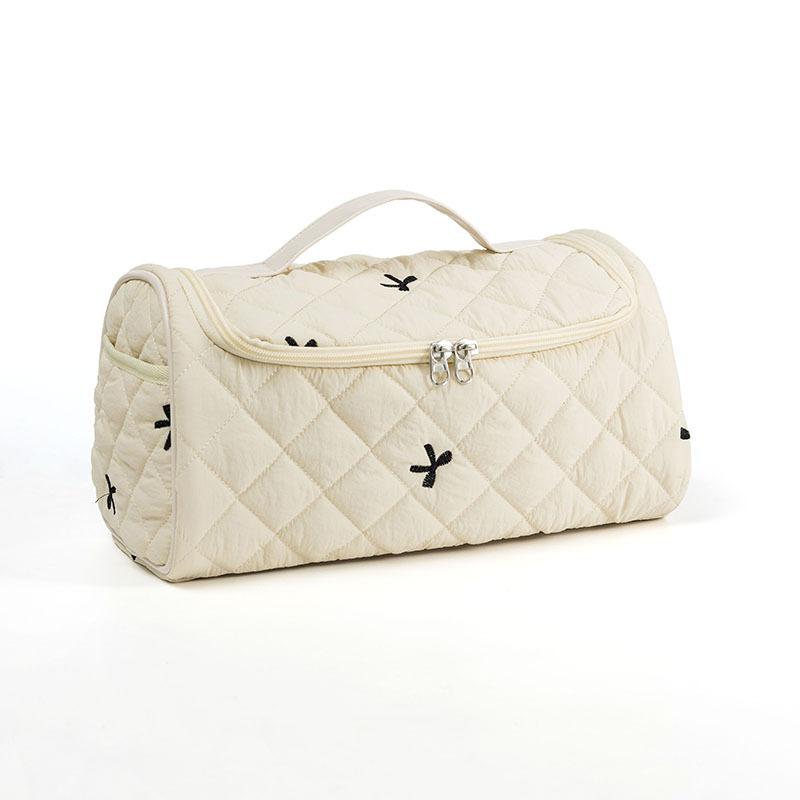 Hair Dryer Storage Bag, Large Capacity Portable Travel Storage Bag With Hooks, Quilted Design, For Hair Styling Tools