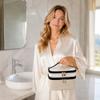 Borsa per Trucco da Viaggio con Scomparti a Doppio Strato, Grande Capacità Portatile per Cosmetici da Donna