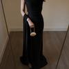 Abito da sera invernale con paillettes e nastro arricciato per donna, abito formale in stile europeo e americano per il commercio transfrontaliero