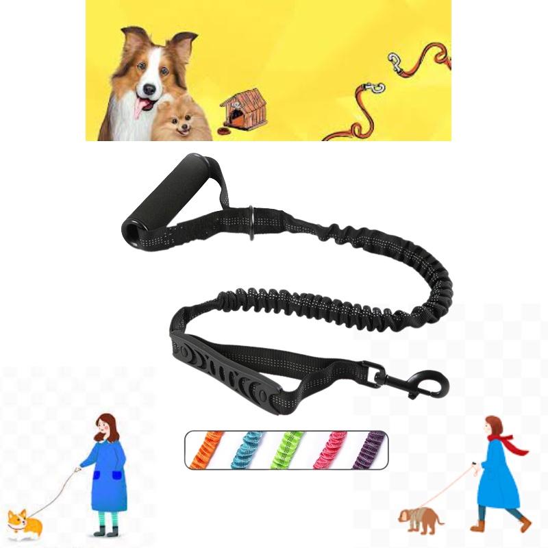 Anti-explosion And Shock-proof Dog Leash For Cross-border With Reflective Elastic Rope For Pet Supplies