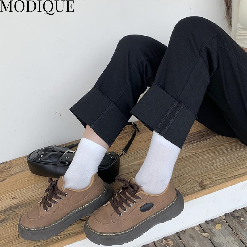 MODIQUE Primăvară Mărimi Mari Femei Noi Vintage Talie Înaltă Elastic Drept Lung Jeans Lady Bază Pantaloni Casual