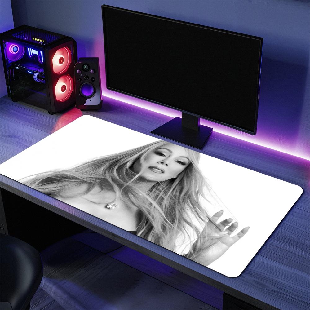 Singer Mariah Carey For lt All Mouse Pad Large Desk Mat Keyboard Ergonomic Office Rubber PC Non-slip Anti-fray Home Custom