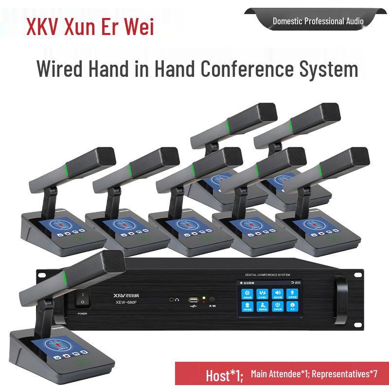 Xun Er Wei XEW-680 Series Wired Digital Conference Microphone System (CN Version)