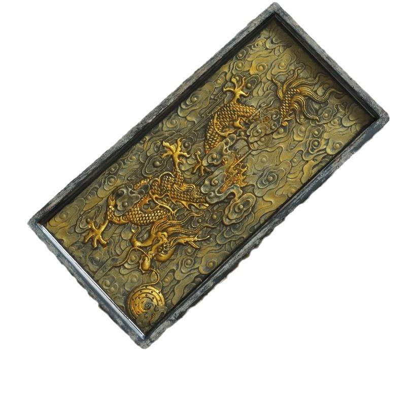 Ceramic Dry Brewed Tea Tray Kung Fu Tea Set Accessories Water Storage Square Circular Large Lacquer Tea Table Pot-bearing
