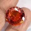 Natural Orange Sapphire Loose Gemstone 16.80 Ct Round Cut Gift for Her September Birthday Birthstone