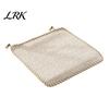 Cotton Linen Pads for Hard Chairs Chair Pad with Ties, Striped Plaid Mat Lightweight Seat Mats Lace Trim, Breathable Dining Office