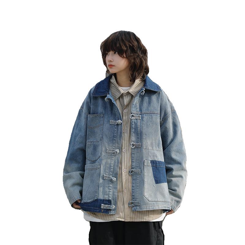 A Yu Dai Spring and Autumn Japanese Style Retro Underwear Striped Long-Sleeved Shirt Men's Loose Preppy Brushed Shirt Coat Women's Fashion