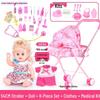 Cross-border Doll & Stroller Set for Girls - Children's Simulation Playhouse Toy