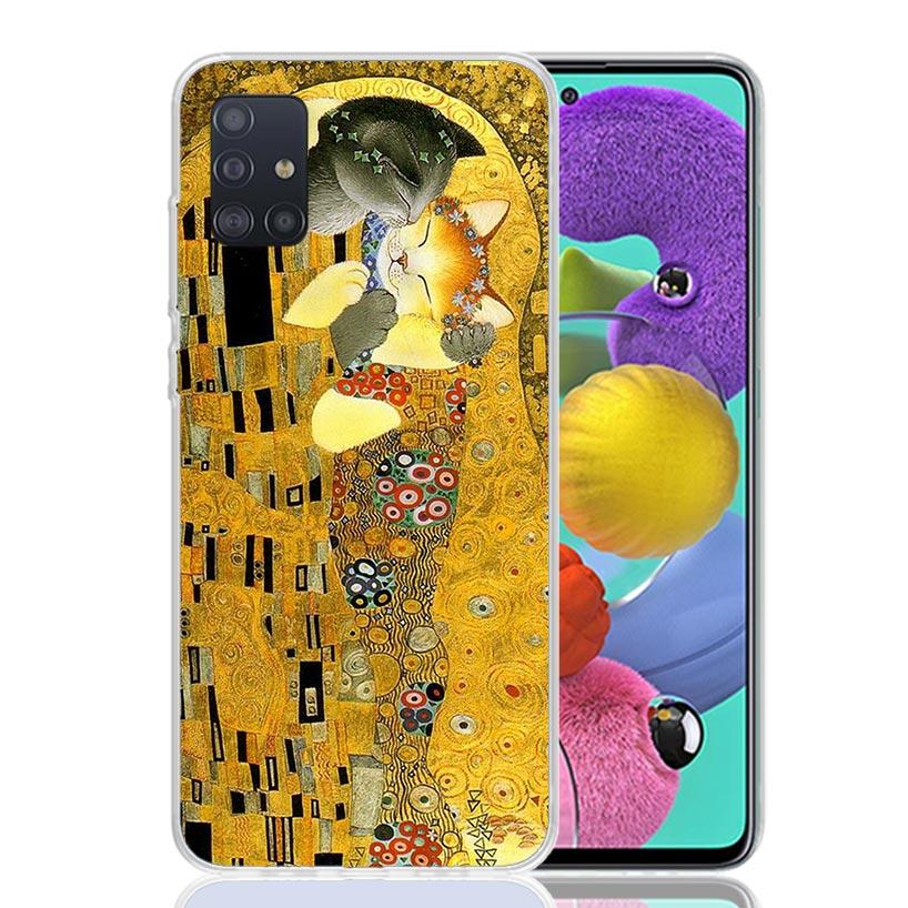 Kiss by Gustav Klimt Desig For Samsung Galaxy A52S A42 A32 A22 A12 A02S A51 A50S Phone Case A41 A31 A21S A30S A20S A20E A70 A71