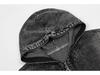 Unisex Retro Distressed Denim Hoodie Jacket - Spring/Autumn Loose Fit