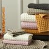 High Quality Waffle Weave Cotton Bath Towel Custom Color Absorbent Soft Face Bar Wrap Towel Large Swimming Dry Towels