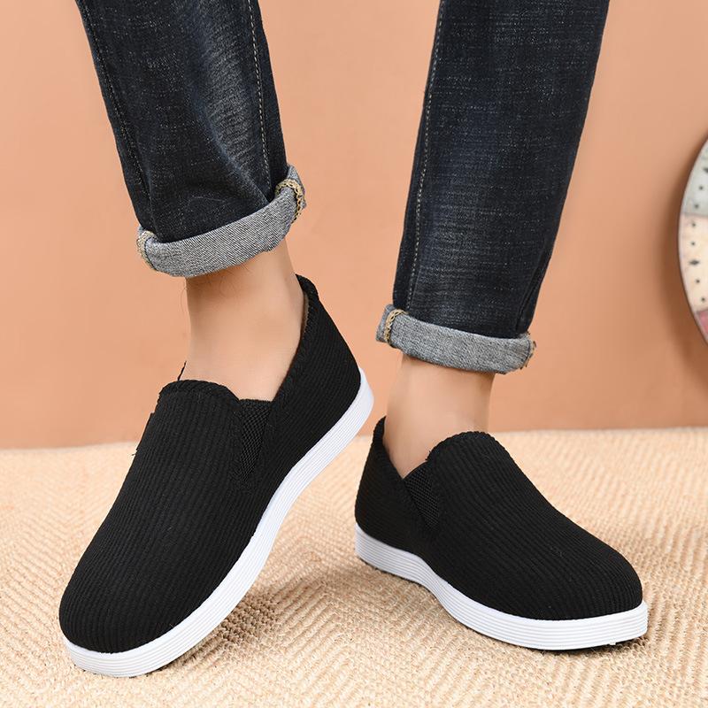 Autumn and Winter New Wool Men's Boots Cotton Shoes Piled Thickened Warm Cotton Boots Non-slip Men's Shoes Tenis Masculino