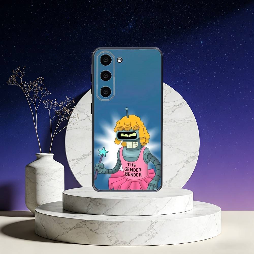 

C-Cute B-Bender Robot Phone Case For Samsung Galaxy A73,A72,A71,A70,A53,A52,A51,Others Soft Black Cover Samsung a32 4g