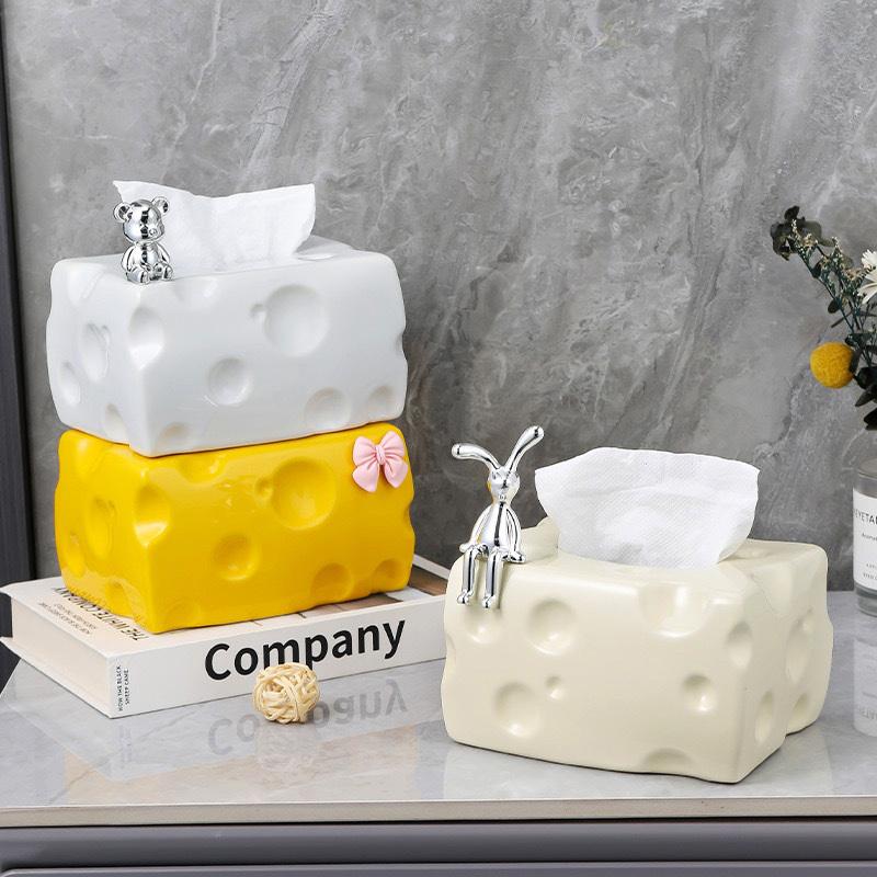 Creative Cheese Tissue Box Holder Simple Plastic Dryer Tissue Box Napkin Toilet Paper Storage Box Tissue Box Tissue Holder
