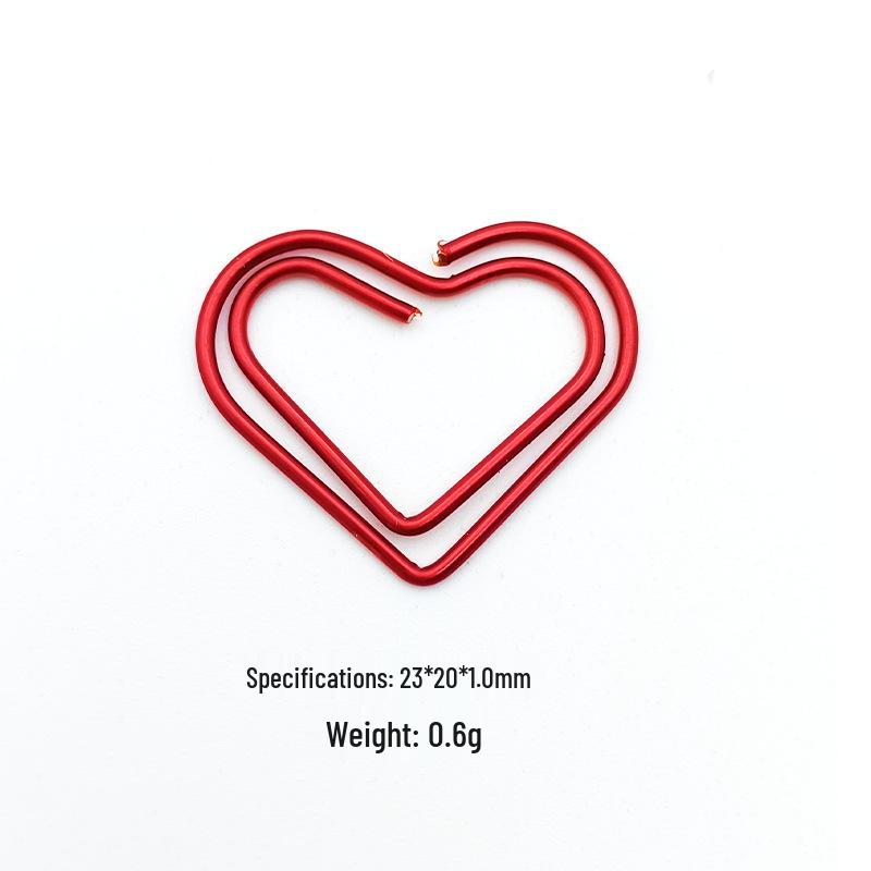 Mini Heart Paper Clips - Valentine's Day Gift Brooch with Cartoon Heart Design