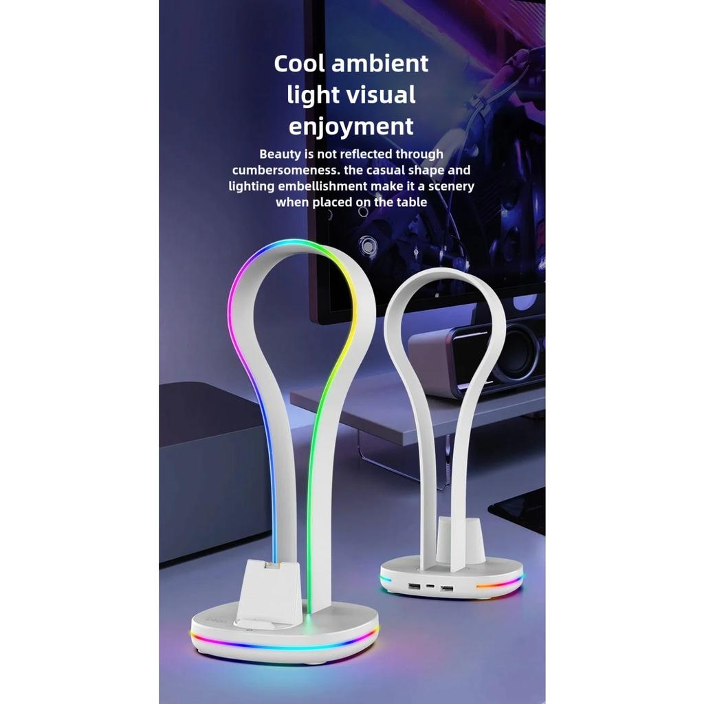 For PS5 Portal Streaming Handheld Charger Intelligent Magnetic Multifunctional Storage Base with RGB Colorful Light Effect