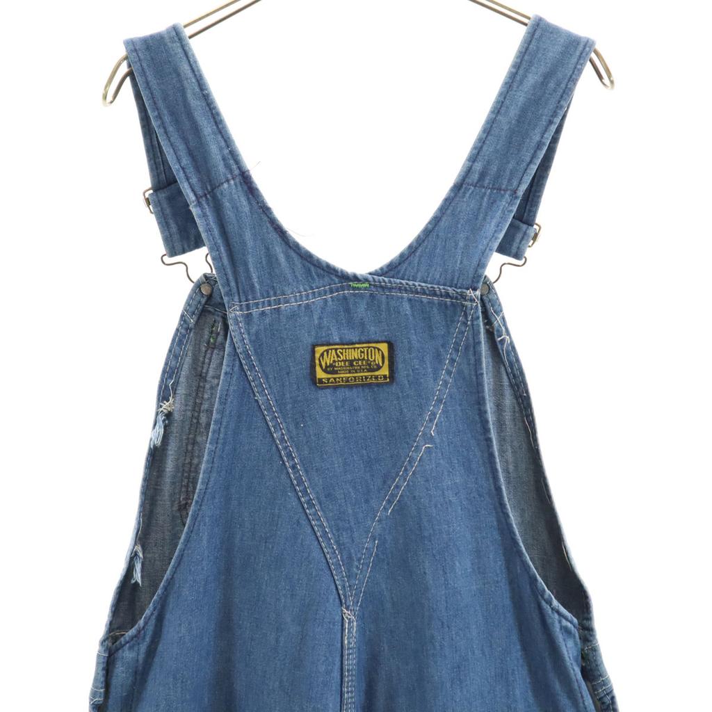 WASHINGTON DEE CEE 80s Vintage Denim Overall Wash Blue Painter Men's Used