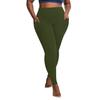 Yoga Pants High Waist Tummy Control Leggings Solid Color Flatten Belly Slimming Sport Pants Running Fitness Daily Wear