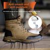 Safety Shoes for Work Man Thickened Warm Steel Toe Men's Boots Anti-smash Anti-puncture Work Boots Wear-resistant Winter Boots