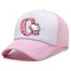 Hello Kitty Baseball Cap for Kids Adult Cartoon Letter Mesh Cap Kawaii Peaked Hat Pink Summer Cap Girls Woman Accessories Gift