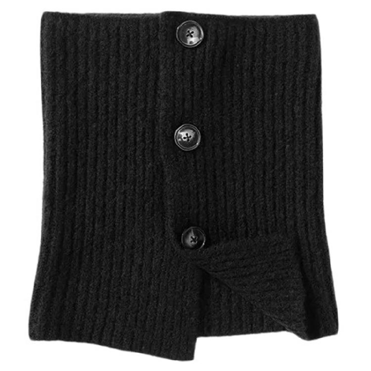 Buttoned Knitted Neck Scarf Neck Wrap for Winter Warmth Trendy Neck Gaiter Shoulder Wrap Neck Shawl for Women Travel