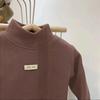 Winter Autumn Plus Velvet Tops Bottoming Shirts Long-sleeved Turtleneck Tops Long-sleeved Simple Boys and Girls Clothing