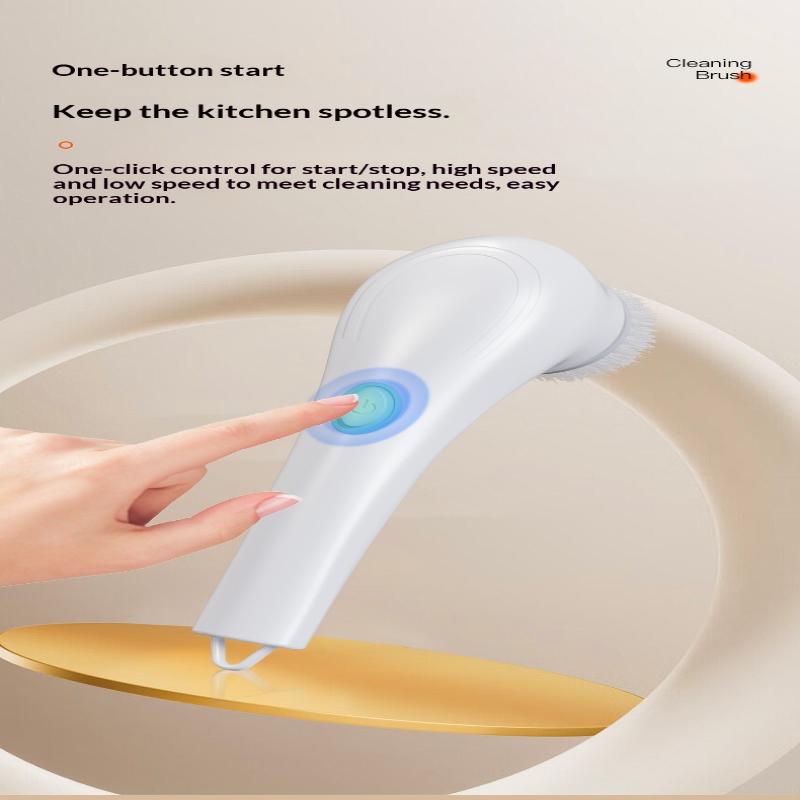 1Set Multifunctional Electric Cleaning Brush Handheld Cordless Cleaning Brush For Bathroom Washing And Kitchen Cleaning Tools