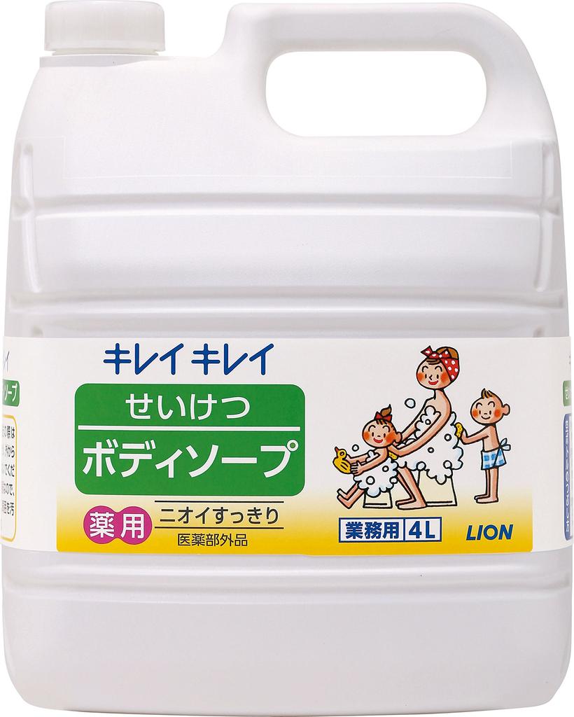 [Large capacity for commercial use] KireiKirei Seiketsu body soap, refreshing lemon and orange scent, 4L (quasi-drug)