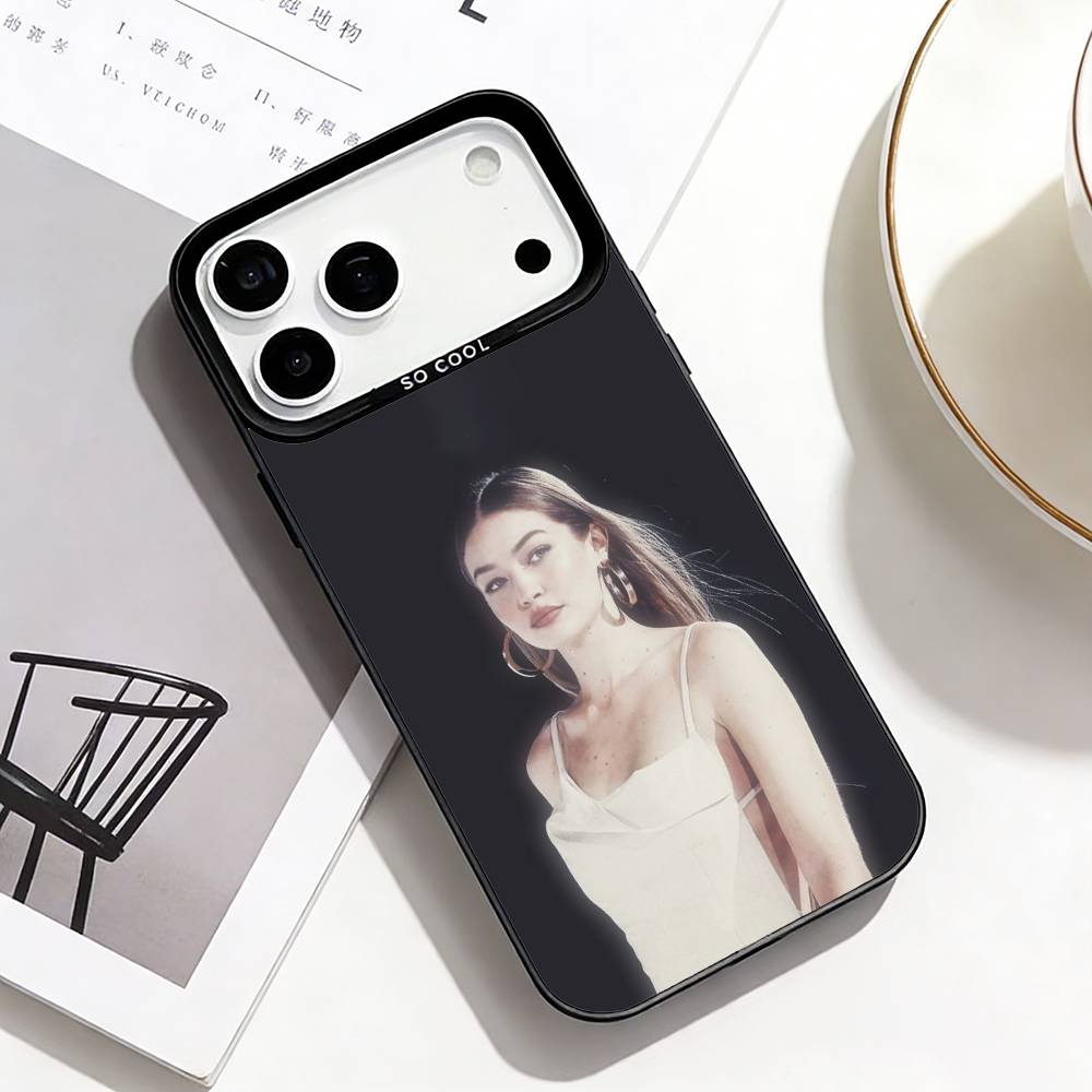 

Street Style Chic G-Gigi H-Hadid Phone Case For iPhone17,16,15,14,13,12,Pro Max Black Colorful Phone case iPhone16pro