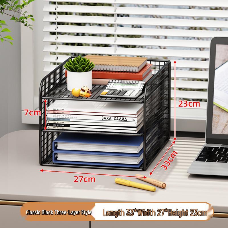 Multi-Layer Desk Organizer and File Storage Box